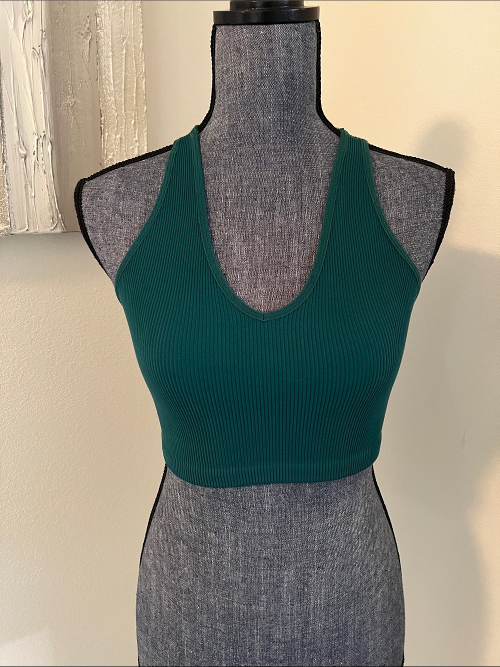 Free People Free Throw Green Crop Bra Top